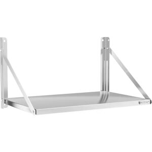 Royal Catering Wall Shelf - folding - 80 x 45 cm - 40 kg - stainless steel RC-BFWS8045