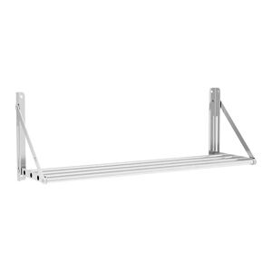 Royal Catering Wall Shelf - folding - tube style - 100 x 30 cm - 40 kg - stainless steel RC-TFWH100X30