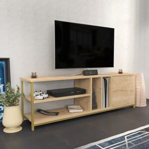 Blue Elephant Oneida TV Stand for TVs up to 70" yellow/brown 51.0 H x 160.0 W x 35.0 D cm
