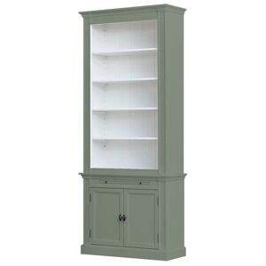 Rosalind Wheeler Beven Bookcase green/white/brown 240.0 H x 100.0 W x 40.0 D cm