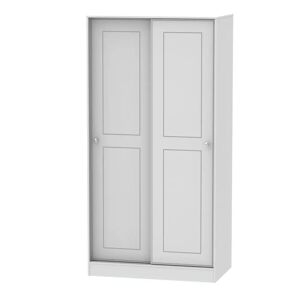 Rosalind Wheeler 2 Door Wardrobe gray/brown 197.5 H x 100.5 W x 60.0 D cm
