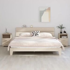 Ebern Designs Bedside Cabinets 2 Pcs White 40X35x62 Cm Solid Wood Pine brown 62.0 H x 40.0 W x 35.0 D cm