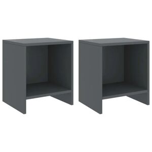Ebern Designs Bedside Cabinets 2 Pcs White 35X30x40 Cm Solid Pinewood gray 40.0 H x 35.0 W x 30.0 D cm