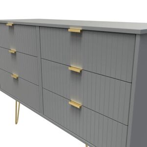 Canora Grey Amilyn 6 Drawer 112Cm W Double Dresser gray 79.5 H x 112.0 W x 41.5 D cm