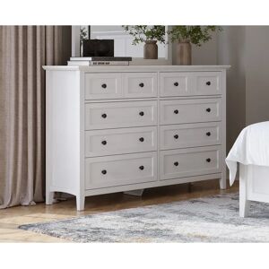 Blue Elephant 8 Drawer 152.4 W Double Dresser white 106.7 H x 152.4 W x 48.3 D cm