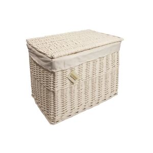 Highland Dunes Wicker Basket gray/white 42.5 H x 58.0 W x 37.0 D cm