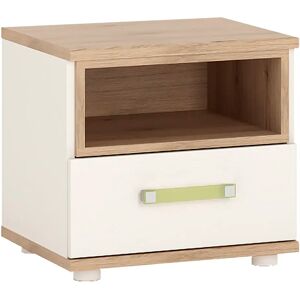 Latitude Run 1 Drawer Bedside Table brown/indigo/white/yellow 42.2 H x 45.6 W x 40.2 D cm