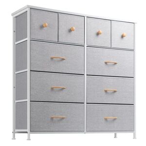Ebern Designs Leibuy 10 Drawer 100cm W Steel Double Dresser gray 98.0 H x 100.0 W x 30.0 D cm