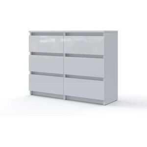 Ebern Designs Ennen 6 Drawer 106Cm W Double Dresser white 81.0 H x 106.0 W x 30.0 D cm