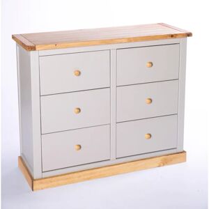 Brambly Cottage Engle 6 Drawer 110cm W Dresser gray 91.0 H x 110.0 W x 40.0 D cm