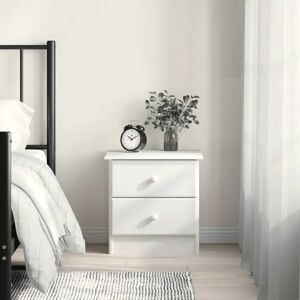 Ebern Designs vidaXL Bedside Cabinet ALTA 41x35x41 cm Solid Wood Pine white 40.5 H x 43.0 W x 35.0 D cm