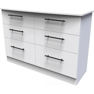 Ebern Designs Macdowell 6 Drawer 112cm W Double Dresser white 79.5 H x 112.0 W x 41.5 D cm