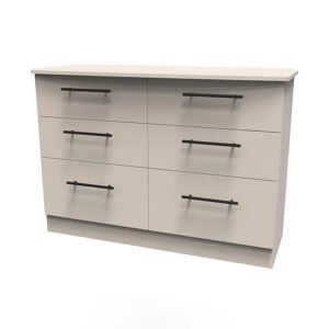Ebern Designs Macdowell 6 Drawer 112cm W Double Dresser brown 79.5 H x 112.0 W x 41.5 D cm