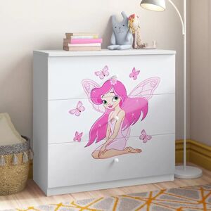 Zipcode Design Jocelyn 3 Drawer Chest red/pink/white/brown 80.0 H x 80.0 W x 40.0 D cm