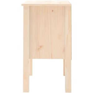 Marlow Home Co. Bedside Cabinet Black 40X35x61.5 Cm Solid Wood Pine brown 61.5 H x 40.0 W cm