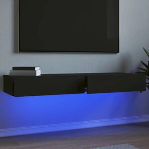 Metro Brielynn TV Cabinets with LED Lights Media Unit black 15.5 H x 60.0 W x 35.0 D cm