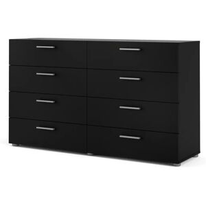 Ebern Designs Diamone 8 Drawer 140Cm W Double Dresser black 81.7 H x 140.0 W x 40.25 D cm