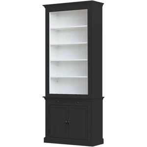 Rosalind Wheeler Beven Bookcase white/black 240.0 H x 100.0 W x 40.0 D cm