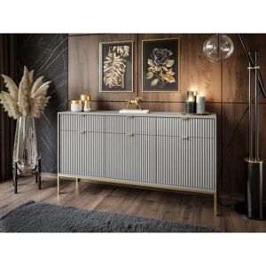 Canora Grey Aliyani Combination Chest of Drawers gray/blue/brown 83.0 H x 154.0 W x 39.0 D cm