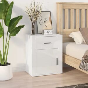 17 Stories Bedside Cabinet Concrete Grey 50X36x60 Cm Engineered Wood white 60.0 H x 50.0 W cm