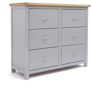 Marlow Home Co. Millport 6 Drawer 110Cm W Double Dresser orange/gray 90.0 H x 110.0 W x 40.0 D cm