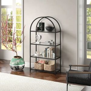 Canora Grey Morrone Bookcase black 157.48 H x 81.28 W x 35.56 D cm