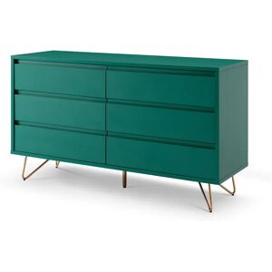 Canora Grey Hamlett 6 Drawer Chest green 70.0 H x 120.0 W x 40.0 D cm