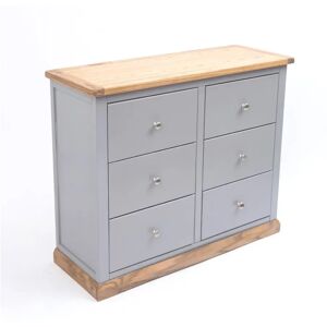 Marlow Home Co. Millan 6 Drawer 110Cm W Double Dresser orange/gray 90.0 H x 110.0 W x 40.0 D cm