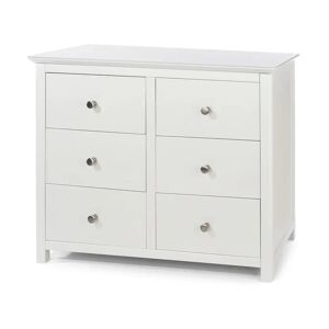 August Grove Martinsburg 6 (3+3) Drawer Wide Chest brown/green/white 90.5 H x 110.0 W x 40.0 D cm