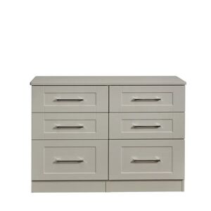 Brayden Studio Yeet 6 Drawer 112Cm W Double Dresser gray 78.8 H x 112.0 W x 51.9 D cm