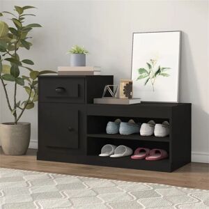 Latitude Run Engineered Wood Shoe Storage Cabinet black 60.0 H x 100.0 W cm