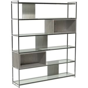 Canora Grey Euclid Bookcase gray 180.5 H x 151.5 W x 36.0 D cm