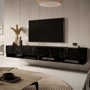 Canora Grey Ameetha TV Cabinet 200 Cm Black Marble With Golden Inserts black 30.0 H x 200.0 W x 31.6 D cm