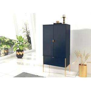 Canora Grey Agosto 60Cm Wide 1 Drawer Highboard blue 120.0 H x 60.0 W x 37.0 D cm