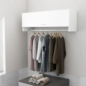 Ebern Designs Ayanle 1 Door Wardrobe white/black 35.0 H x 100.0 W x 32.5 D cm