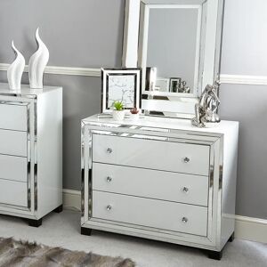 Rosdorf Park Dupuis 3 Drawer 105Cm W Chest of Drawers white 89.5 H x 105.0 W x 45.0 D cm