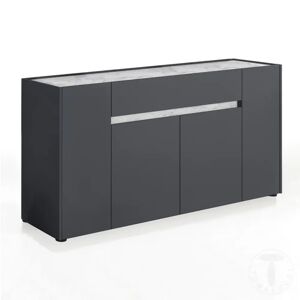 Tomasucci 172 Cm Wide 1 Drawer Solid Wood Sideboard black/brown/gray/white 84.0 H x 172.0 W x 39.5 D cm