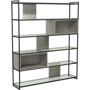 Canora Grey Euclid Bookcase black 180.5 H x 151.5 W x 36.0 D cm