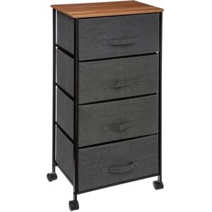 Ebern Designs Maarten 4 Drawer Chest black/brown 45.0 H x 30.0 W x 21.0 D cm