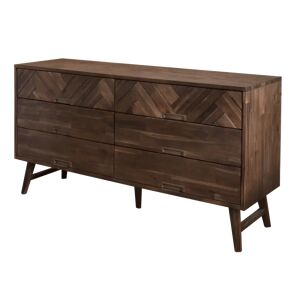 Bloomsbury Market Wilmot 6 Drawer Chest brown 80.0 H x 155.0 W x 45.0 D cm