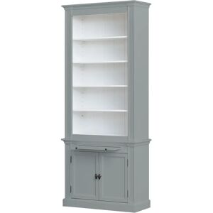 Rosalind Wheeler Beven Bookcase gray/black 240.0 H x 100.0 W x 40.0 D cm