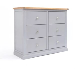 Marlow Home Co. Millan 6 Drawer 110Cm W Double Dresser gray 90.0 H x 110.0 W x 40.0 D cm