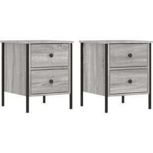 Latitude Run Mihika Bedside Cabinets 40x42x50 cm Engineered Wood gray 50.0 H x 40.0 W x 42.0 D cm