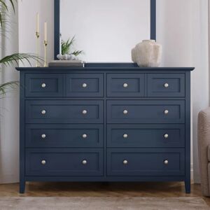 Blue Elephant 8 Drawer 152.4 W Double Dresser blue 106.7 H x 152.4 W x 48.3 D cm