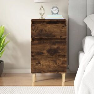 Latitude Run Bedside Cabinet 40 x 35 x 70 cm Engineered Wood gray/brown 70.0 H x 35.0 W cm