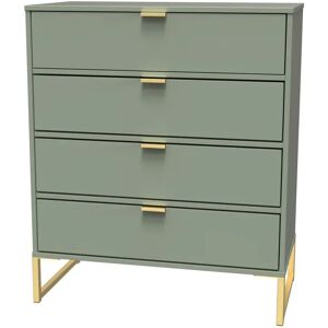 Canora Grey Alarna 4 - Drawer Chest of Drawers brown/green/red 91.0 H x 76.0 W x 39.5 D cm