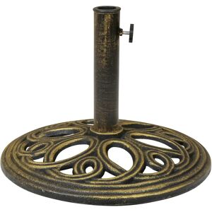 Borough Wharf Parson Cast Iron Free Standing Umbrella Base yellow/brown 31.0 H x 45.0 W x 45.0 D cm