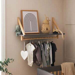 Obaby Maya Wall Shelf gray/brown 40.5 H x 80.0 W x 35.0 D cm