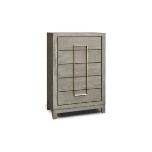 Canora Grey Lucca Tall Chest Of Drawers brown/gray 125.0 H x 80.0 W x 45.0 D cm