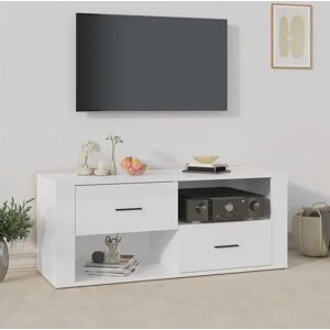 17 Stories TV Cabinet Sonoma Oak 100X35x40 Cm Engineered Wood white 40.0 H x 100.0 W x 35.0 D cm